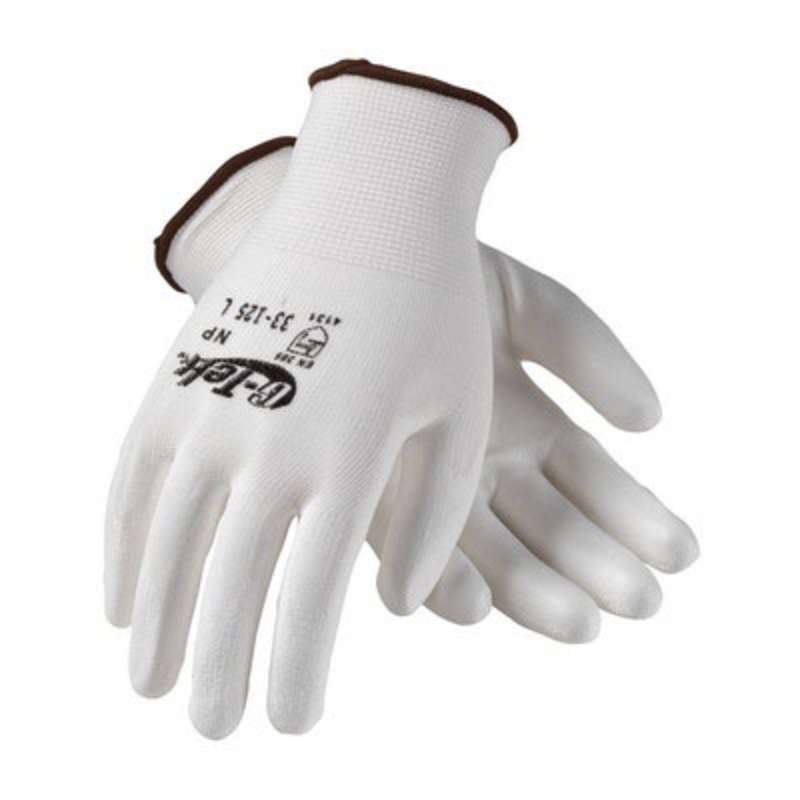 G-Tek® NP Continuous Knit Polyurethane Coated Glove, X-Large, White/Black 25 DZ/CA